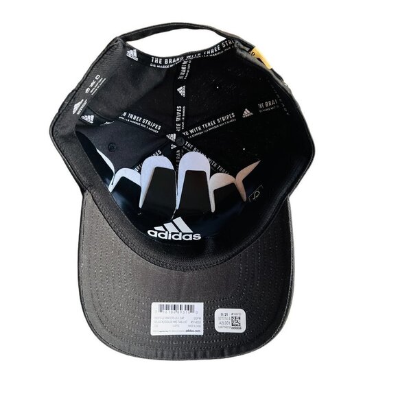 ADIDAS Mens Black Gold Baseball Hat - Picture 2 of 6